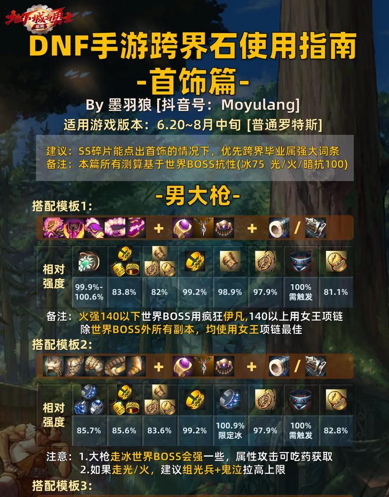 DNF中跨几有什么作用？如何选择合适的跨区？